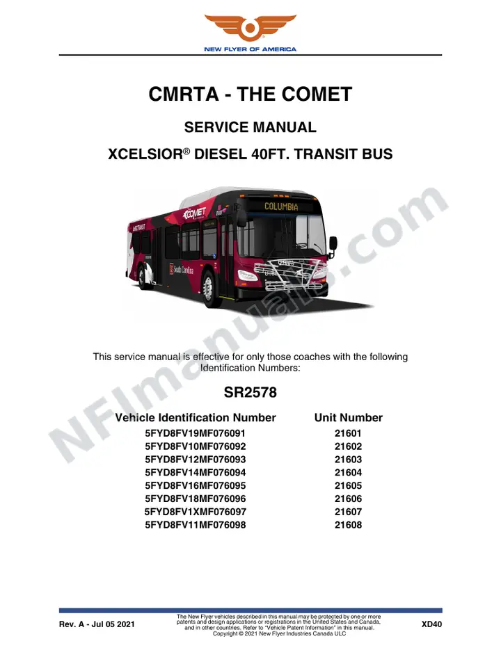 SR2578 Service Manual, CMRTA - The Comet first-page preview