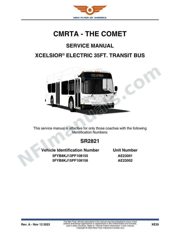 SR2821 Service Manual, CMRTA - The Comet first-page preview