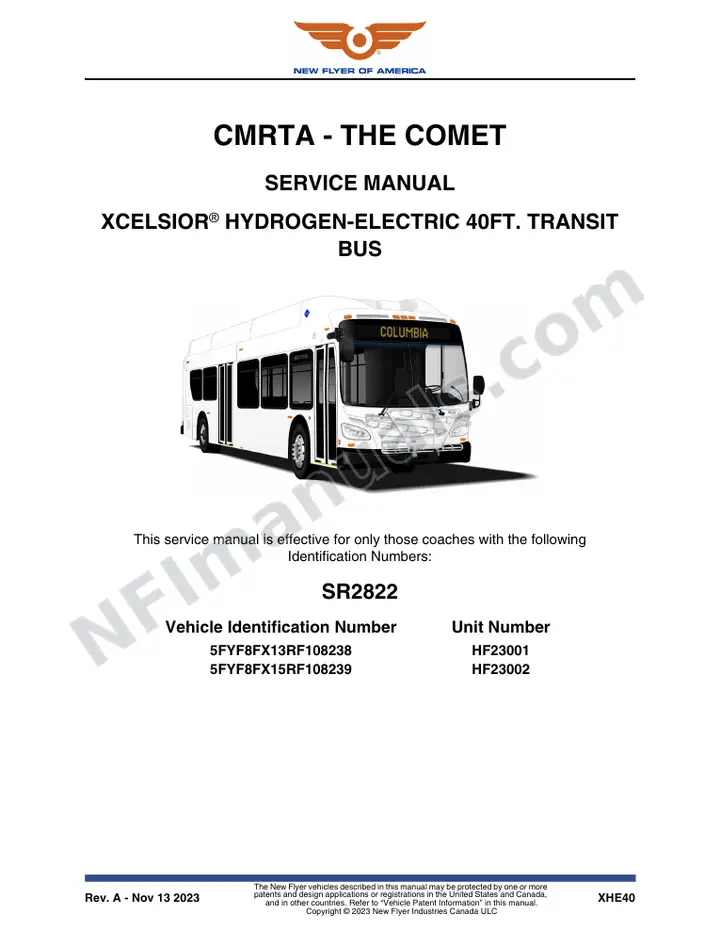 SR2822 Service Manual, CMRTA - The Comet first-page preview