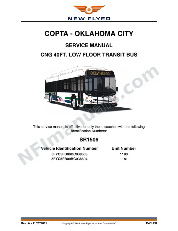 SR1506 Service Manual, COPTA - Oklahoma City first-page preview