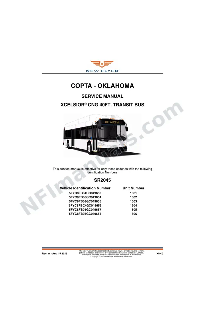 SR2045 Service Manual, COPTA - Oklahoma first-page preview