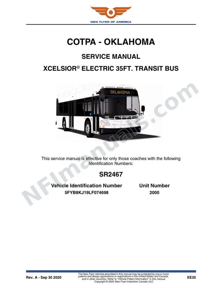 SR2467 Service Manual, COTPA - Oklahoma first-page preview
