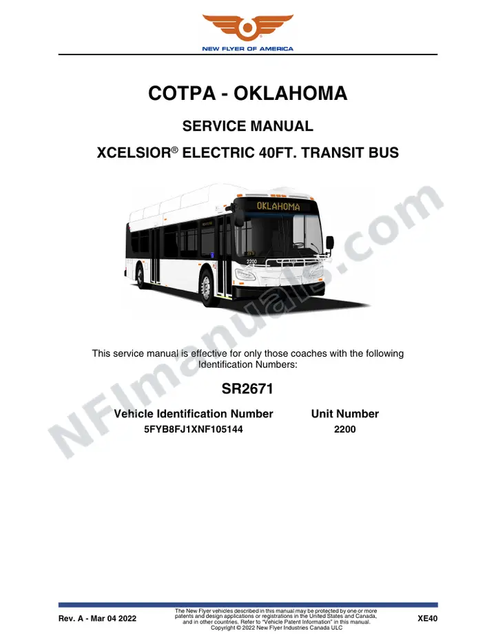 SR2671 Service Manual, COTPA - Oklahoma first-page preview