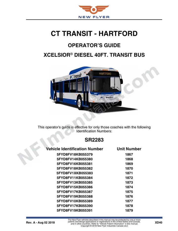 SR2283 Operator's Guide, CT Transit - Hartford first-page preview