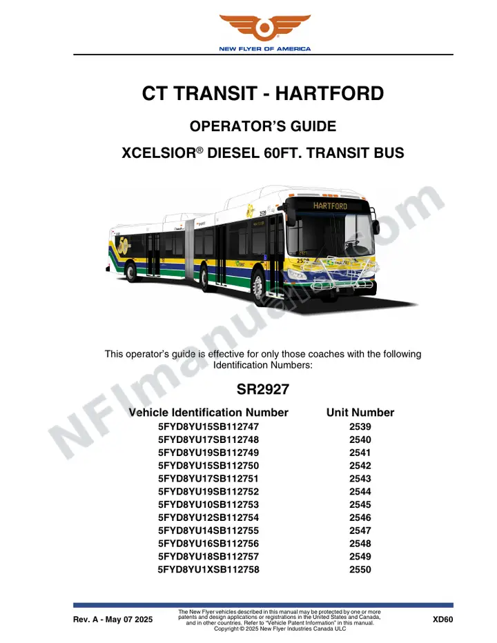 SR2927 Operator's Guide, CT Transit - Hartford first-page preview