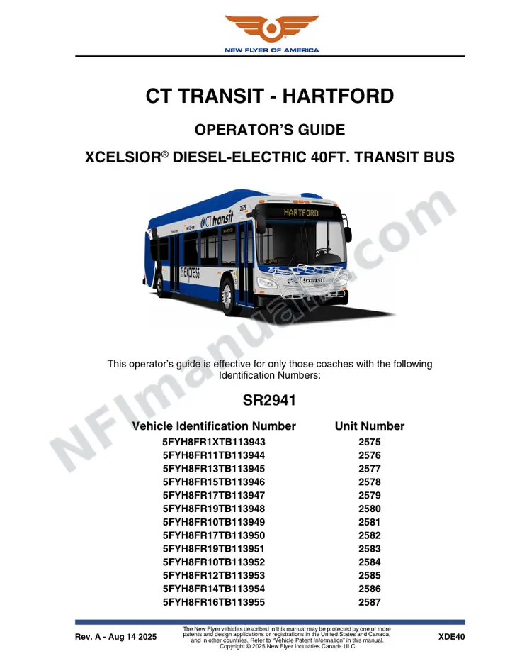 SR2941 Operator's Guide, CT Transit - Hartford first-page preview