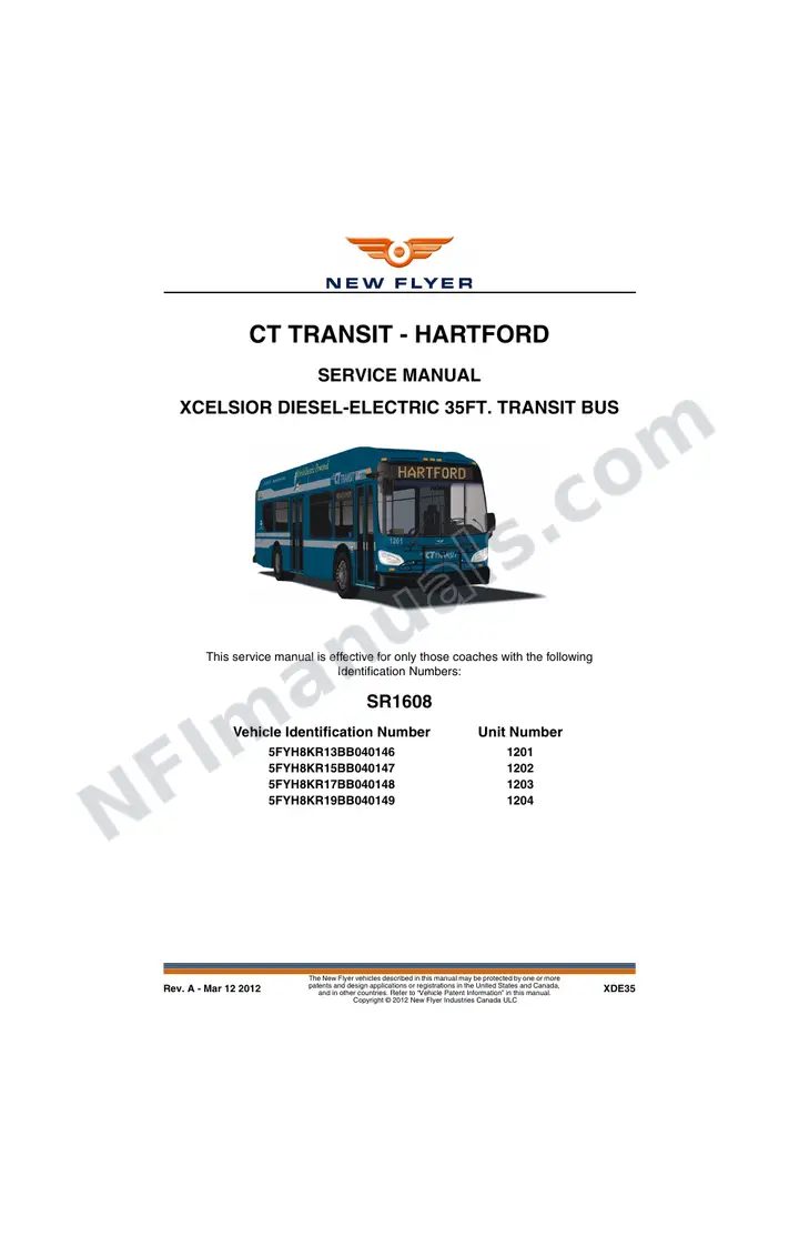 SR1608 Service Manual, CT Transit - Hartford first-page preview