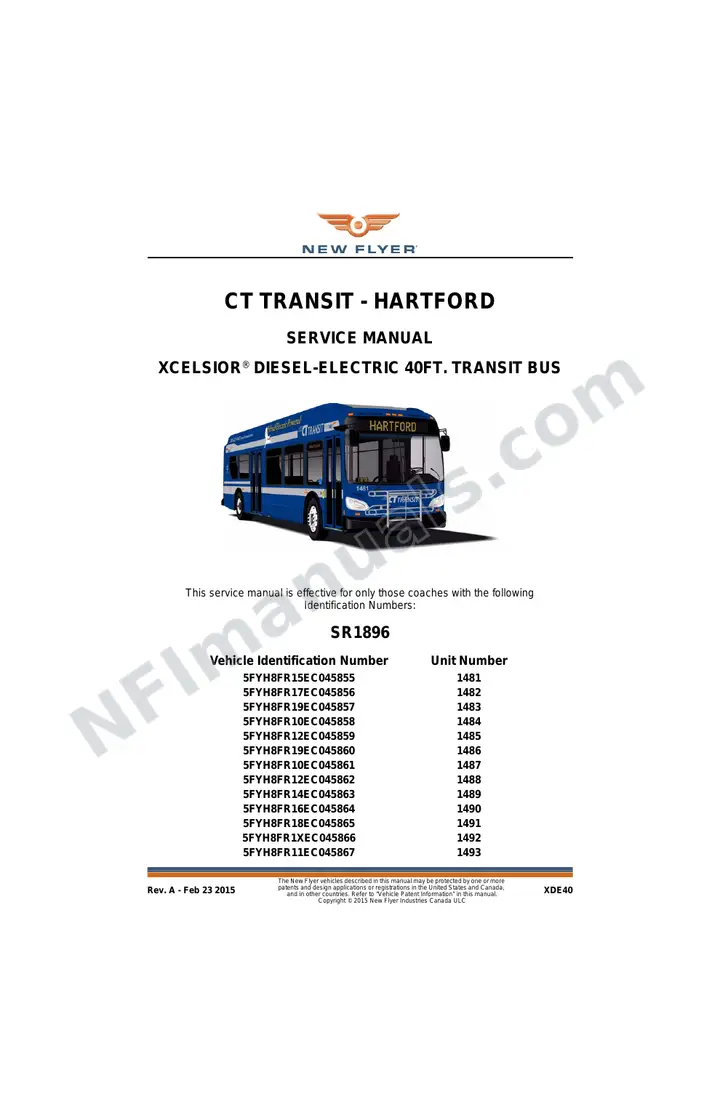 SR1896 Service Manual, CT Transit - Hartford first-page preview