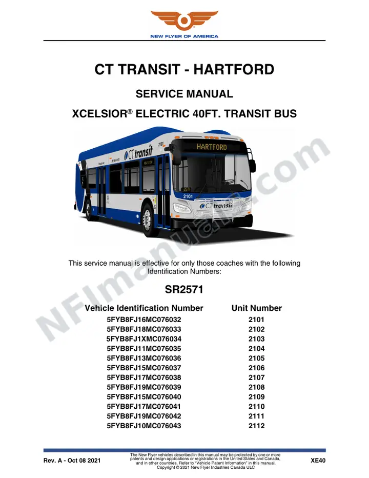 SR2571 Service Manual, CT Transit - Hartford first-page preview