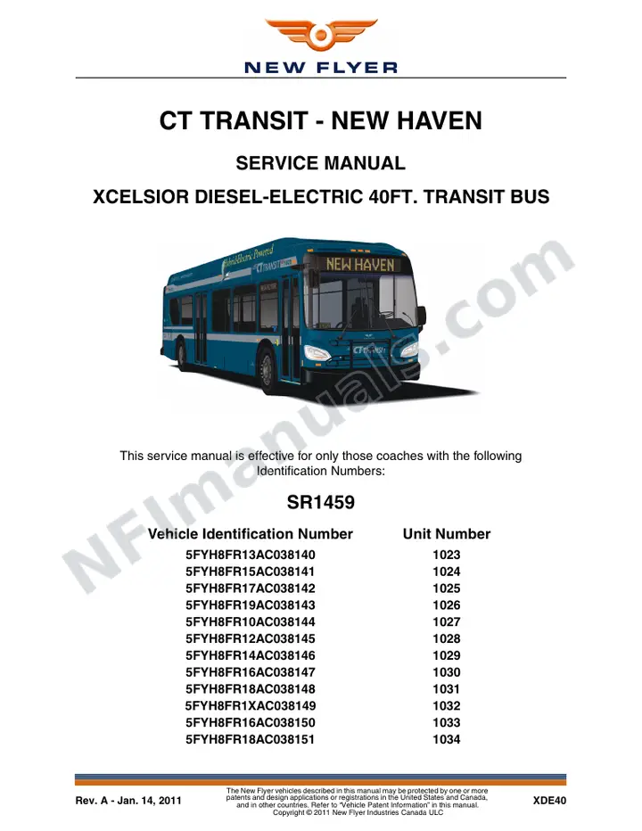 SR1459 Service Manual, CT Transit - New Haven first-page preview