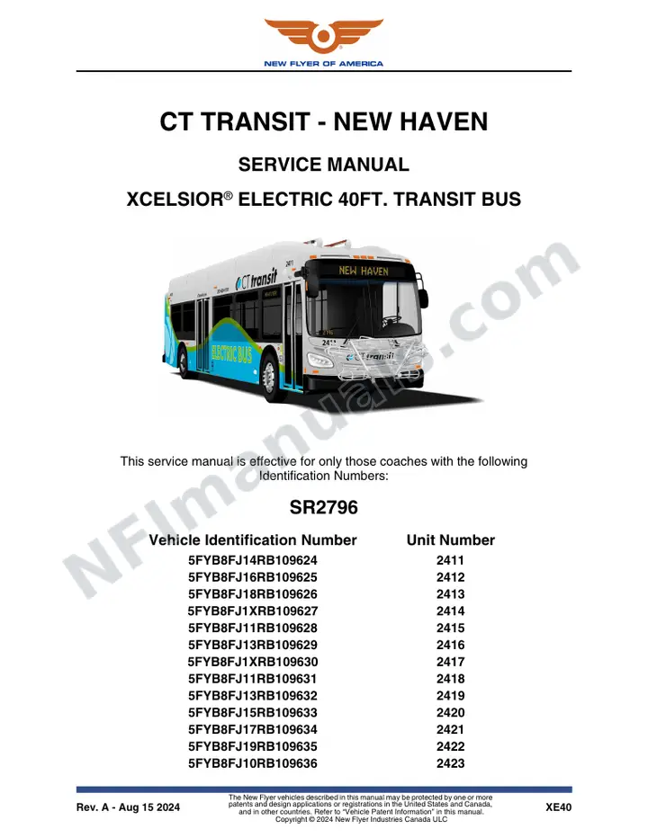 SR2796 Service Manual, CT Transit - New Haven first-page preview