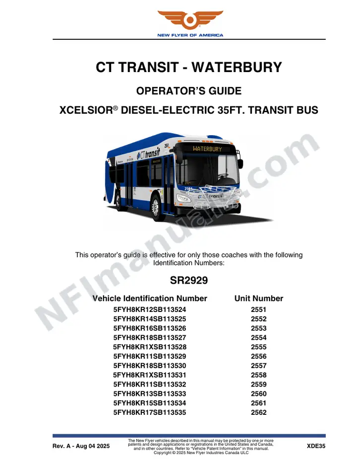 SR2929 Operator's Guide, CT Transit - Waterbury first-page preview