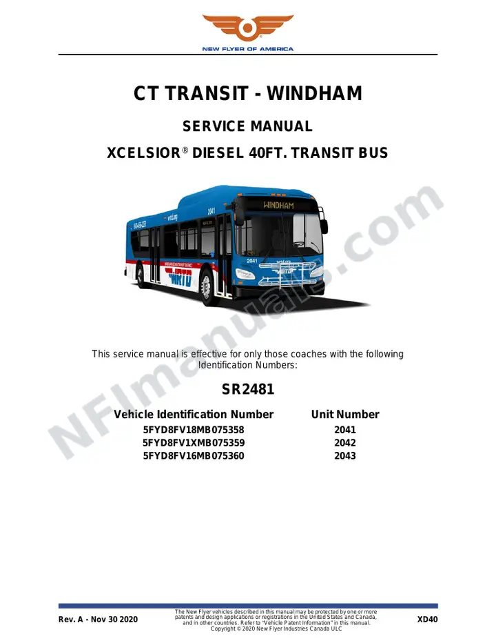 SR2481 Service Manual, CT Transit - Windham first-page preview
