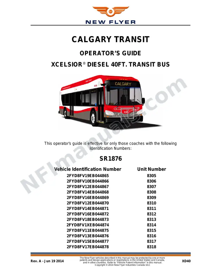 SR1876_1886 Operator's Guide, Calgary Transit first-page preview