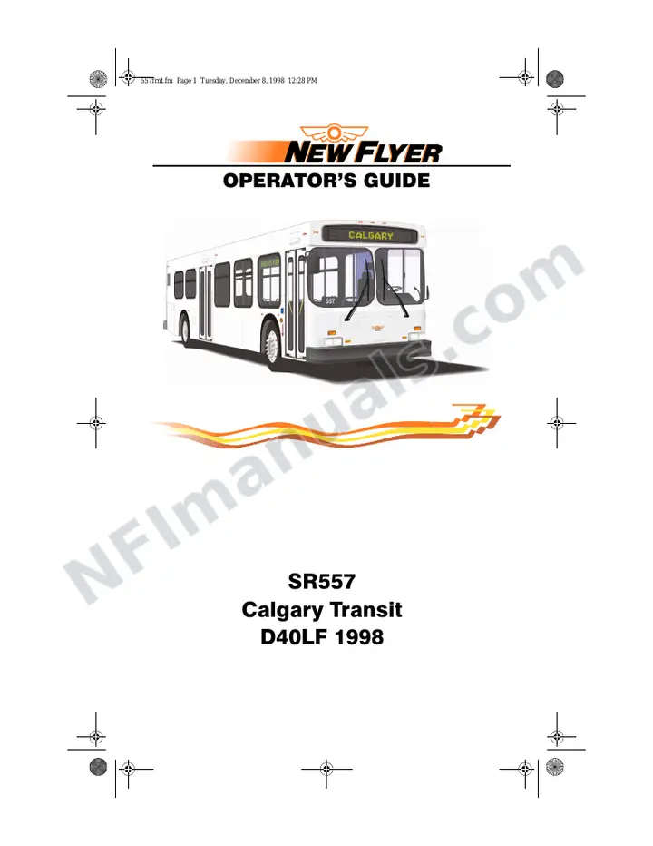 SR557 Operator's Guide, Calgary Transit first-page preview