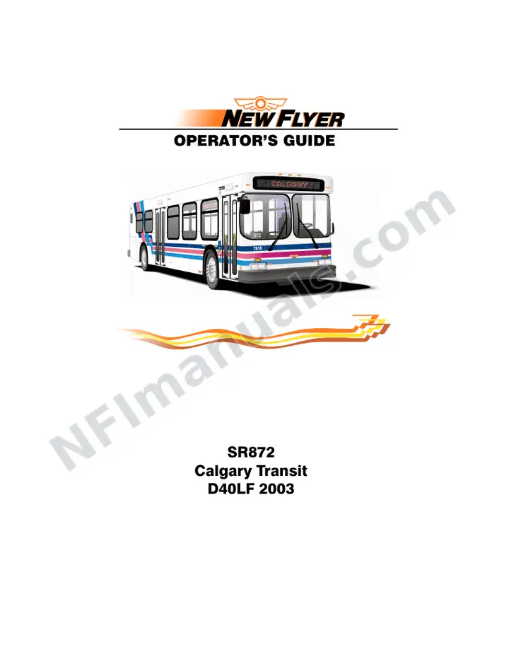 SR872 Operator's Guide, Calgary Transit first-page preview