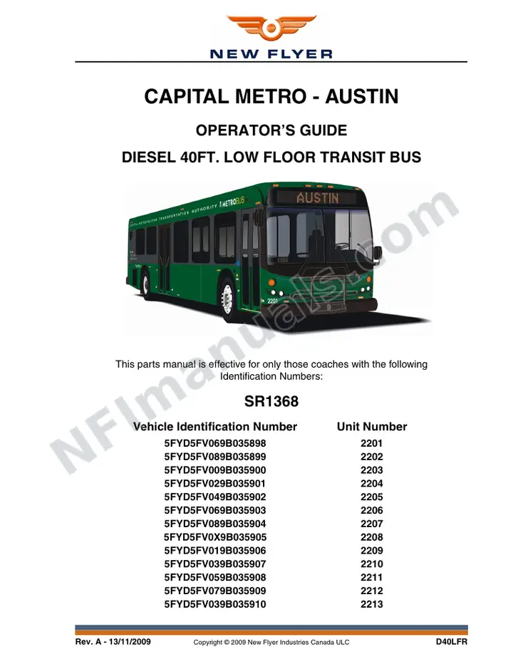 SR1368 Operator's Guide, Capital Metro - Austin first-page preview