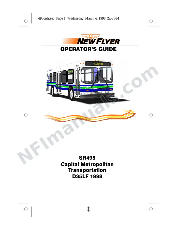SR495 Operator's Guide, Capital Metropolitan Transportation Authority first-page preview