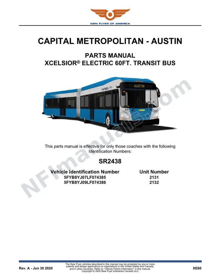 SR2438 Parts Manual, Capital Metropolitan - Austin first-page preview