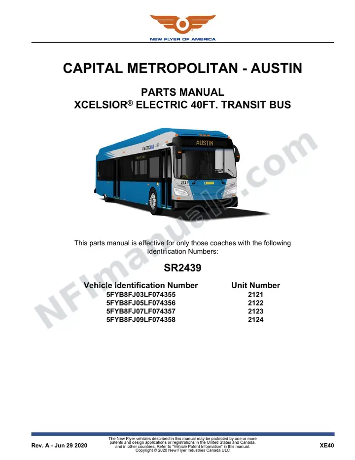 SR2439 Parts Manual, Capital Metropolitan - Austin first-page preview