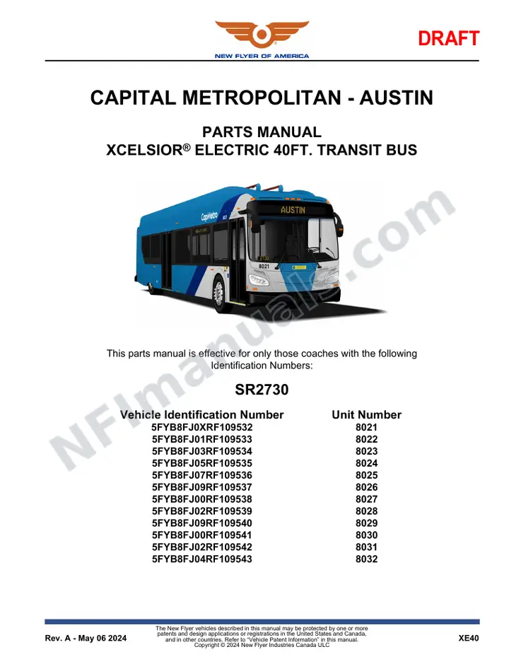 SR2730 Parts Manual, Capital Metropolitan - Austin first-page preview