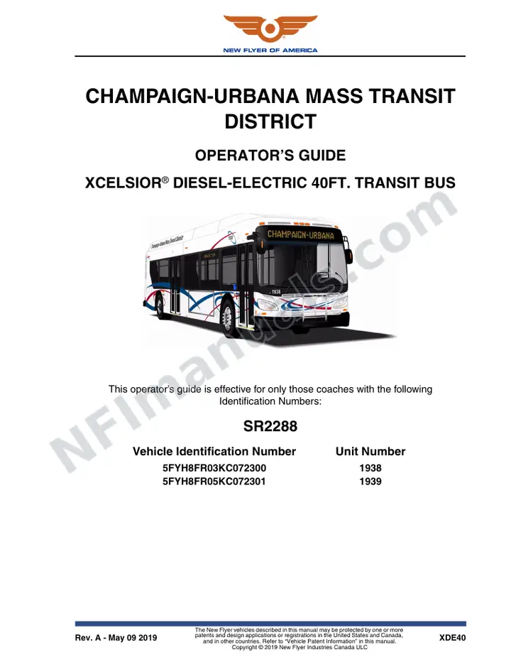 SR2288 Operator's Guide, Champaign-Urbana Mass Transit District first-page preview