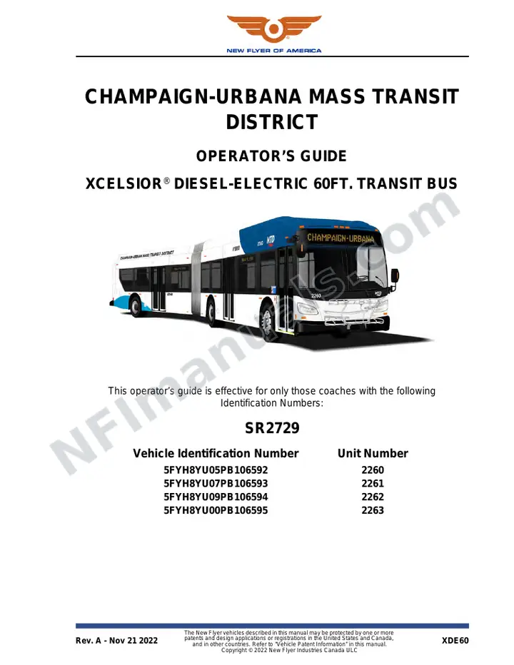SR2729 Operator's Guide, Champaign-Urbana Mass Transit District first-page preview