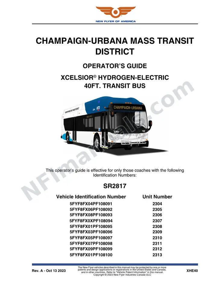 SR2817 Operator's Guide, Champaign-Urbana Mass Transit District first-page preview