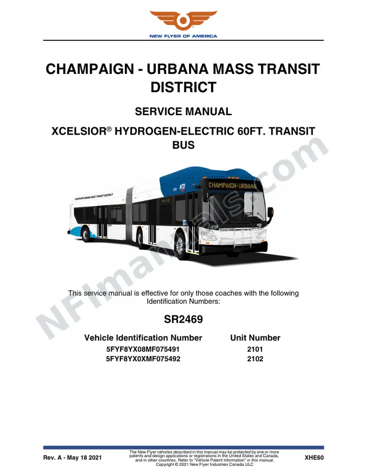 SR2469 Service Manual, Champaign - Urbana Mass Transit District first-page preview