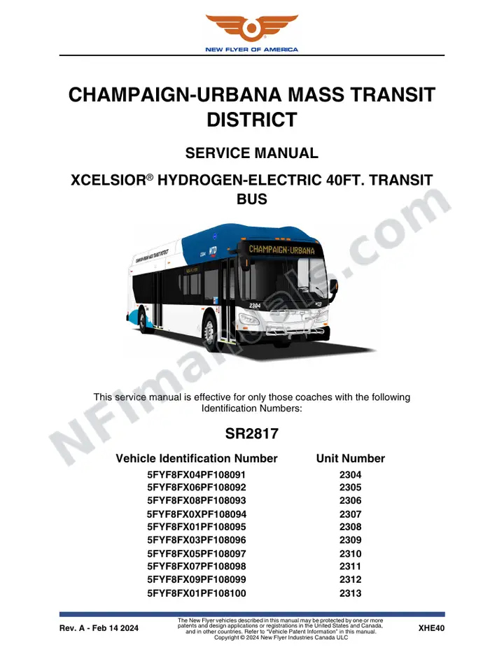 SR2817 Service Manual, Champaign - Urbana Mass Transit District first-page preview