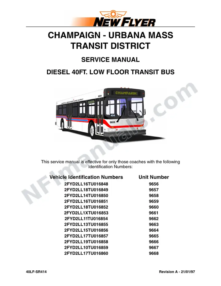 SR414 Service Manual, Champaign - Urbana Mass Transit District first-page preview