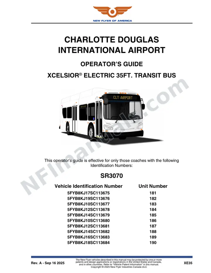 SR3070 Operator's Guide, Charlotte Douglas International Airport first-page preview