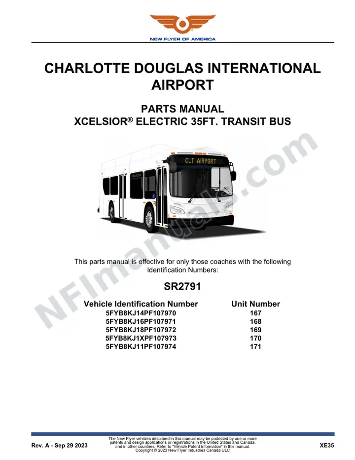 SR2791 Parts Manual, Charlotte Douglas International Airport first-page preview