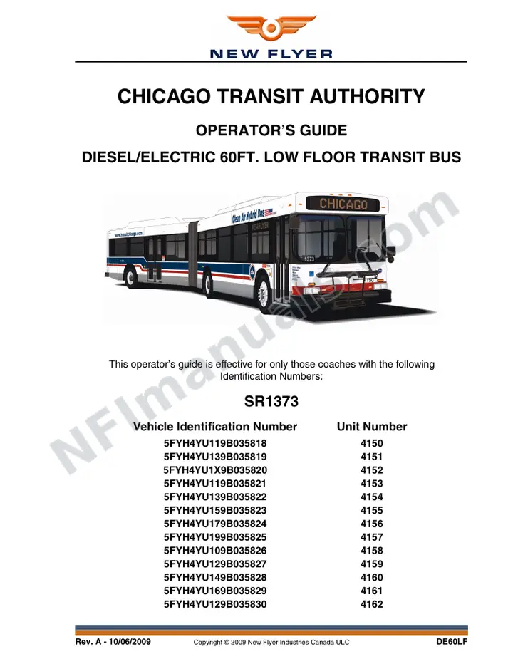 SR1373 Operator's Guide, Chicago Transit Authority first-page preview