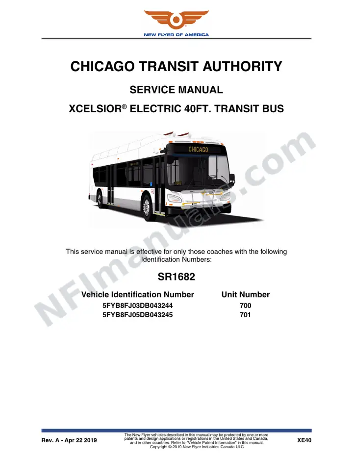 SR1682 Service Manual, Chicago Transit Authority first-page preview