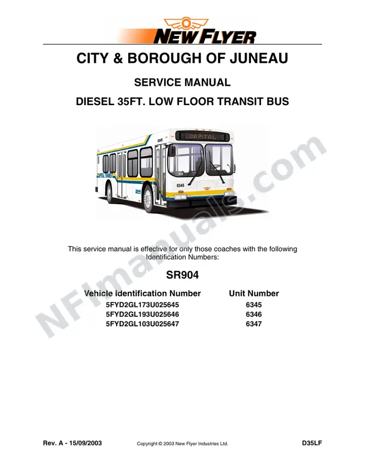 SR904 Service Manual, City & Borough of Juneau first-page preview