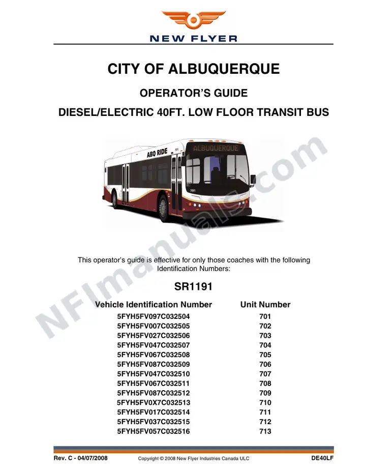 SR1191_1217 Operator's Guide, City of Albuquerque first-page preview