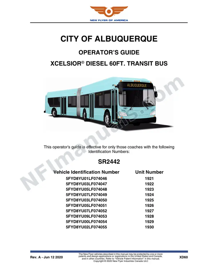 SR2442 Operator's Guide, City of Albuquerque first-page preview