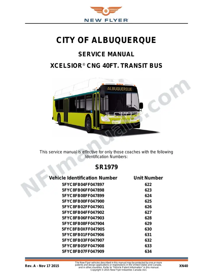 SR1979 Service Manual, City of Albuquerque first-page preview