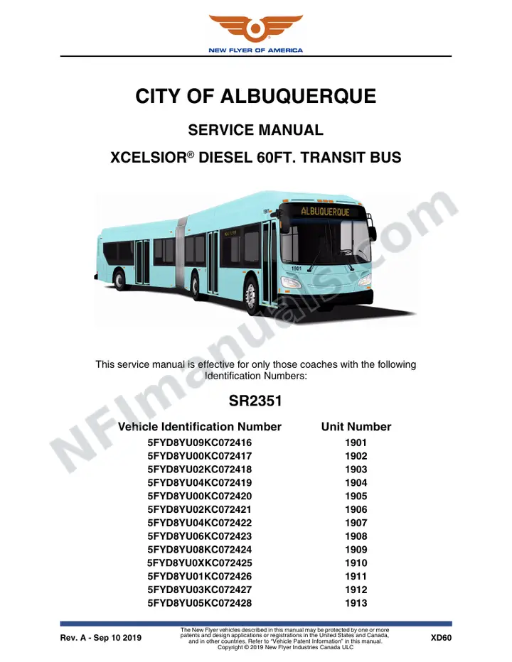 SR2351 Service Manual, City of Albuquerque first-page preview