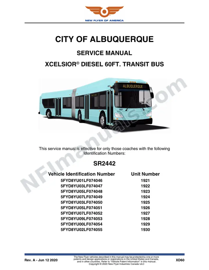 SR2442 Service Manual, City of Albuquerque first-page preview