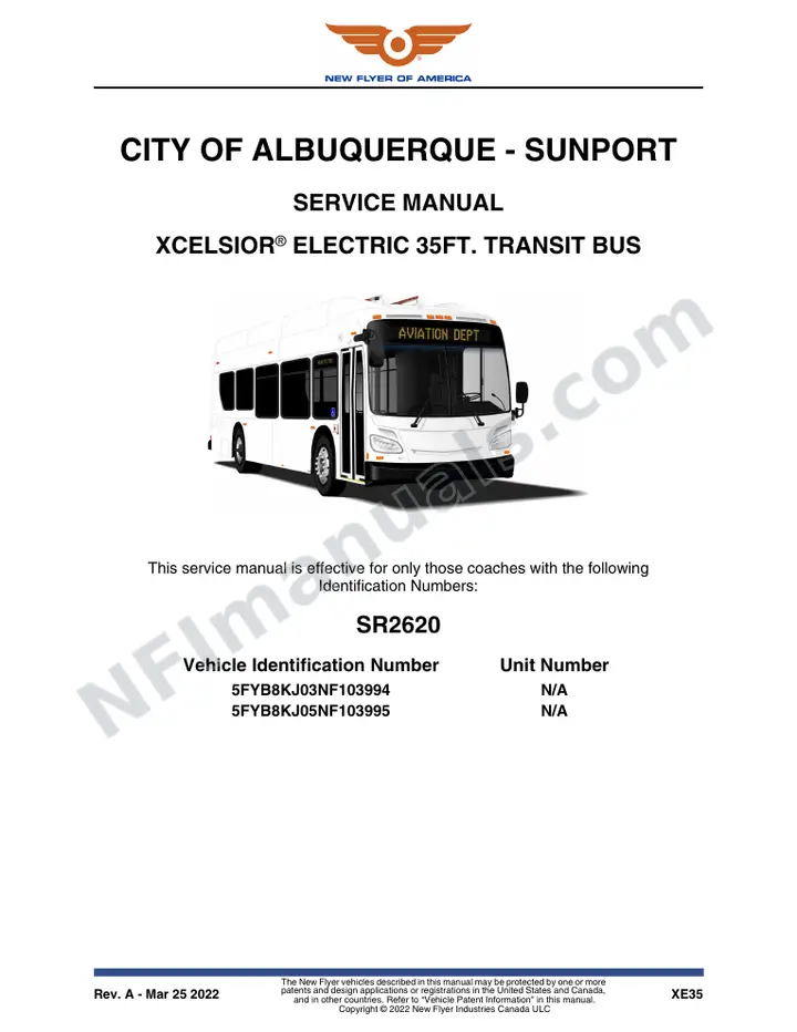 SR2620 Service Manual, City of Albuquerque - Sunport first-page preview