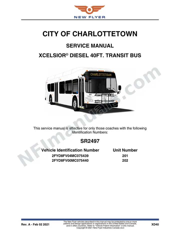 SR2497 Service Manual, City of Charlottetown first-page preview
