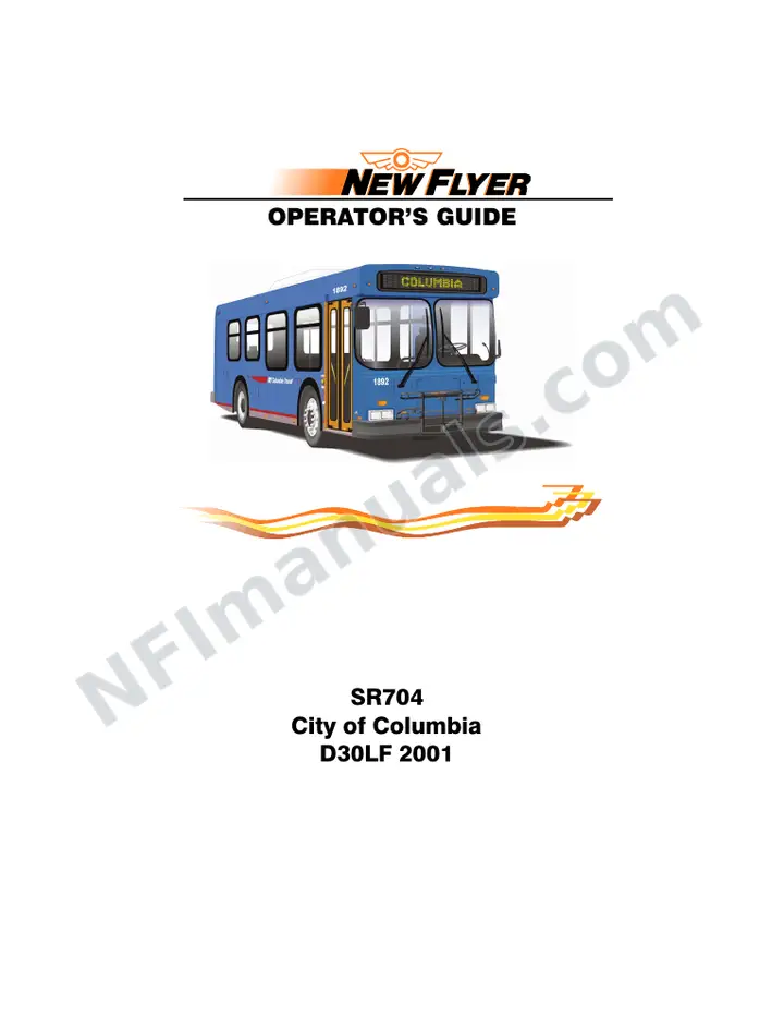 New Flyer D30LF Manual Package - City of Columbia included manual preview