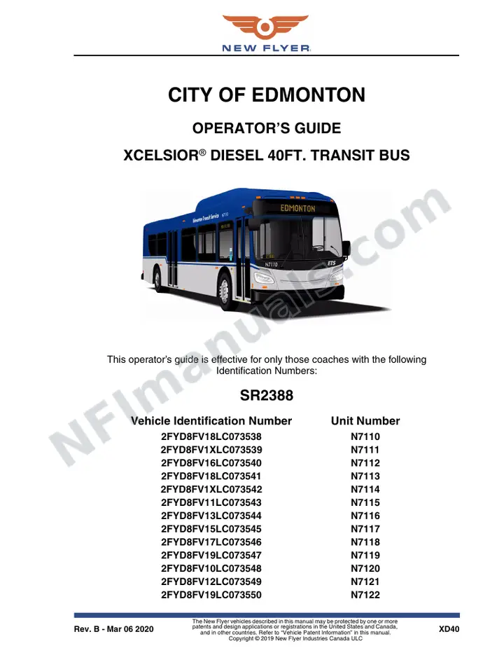 SR2388/2446/2502 Operator's Guide, City of Edmonton first-page preview