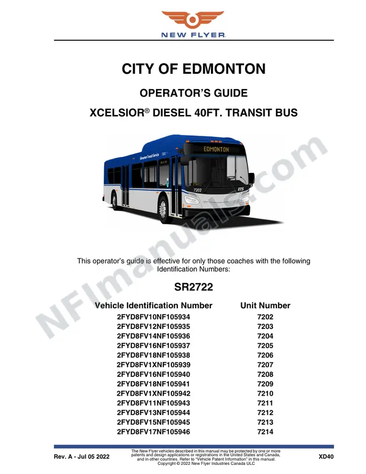 SR2722 Operator's Guide, City of Edmonton first-page preview