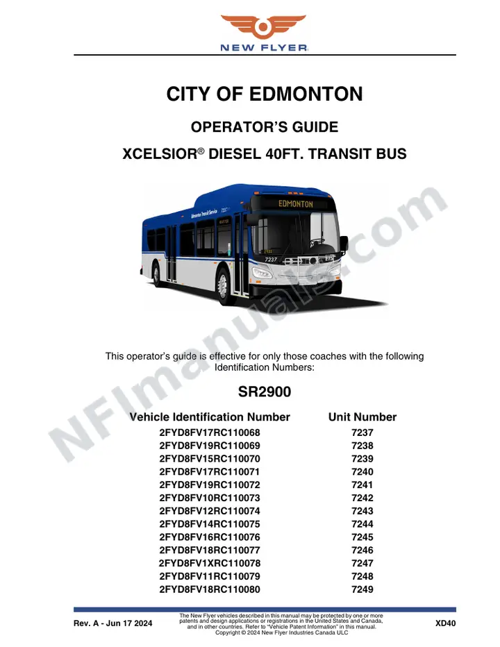SR2900 Operator's Guide, City of Edmonton first-page preview