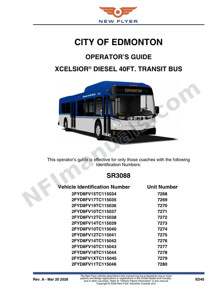 SR3088 Operator's Guide, City of Edmonton first-page preview