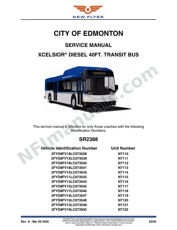 SR2388/2446/2502 Service Manual, City of Edmonton first-page preview