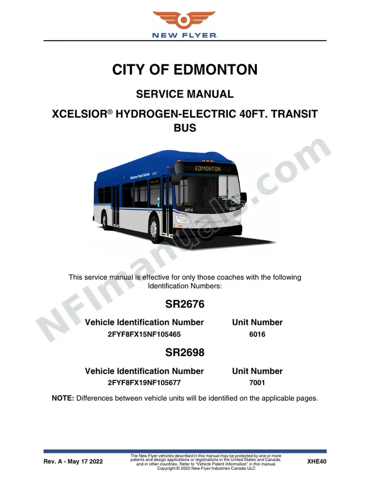 SR2676_2698 Service Manual, City of Edmonton first-page preview